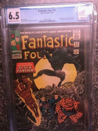 Fantastic Four 52 - Cgc 6.  5 Fn,  - Marvel 1966 - 1st App Of The Black Panther