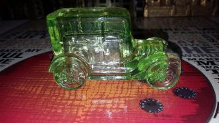 Vintage Glass Candy Container Antique Car