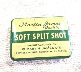 Vintage Martin James Quality Soft Split Shot W.  Martin James Ltd Redditch Eng,