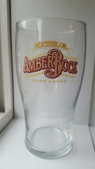 Michelob Amber Bock Pint Beer Glass