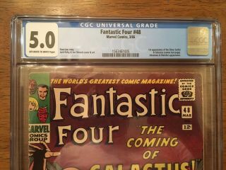 Fantastic Four 48 CGC 5.  0 Off white - White Pages 3