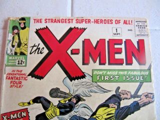 X - MEN 1 (1ST APPEARANCE & MAGNETO) 1963: HUGE MEGA MARVEL KEY ISSUE FR/GD 1.  5 2