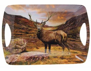Stag Highland Monarch Deep Decorative Serving Diner Tray Country Shooting Gift