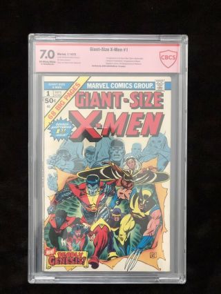 Giant Size X - Men 1.  7.  0 Verified Signature First Page Cockrum.  Cbcs.