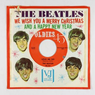 Beatles Picture Sleeve 45 - We Wish You A Merry Christmas/love Me Do - Vg,  Mp3
