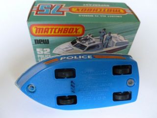 1976 Matchbox Superfast Police Launch No 52 3