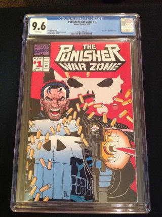 Marvel Comic The Punisher War Zone 1 Cgc 9.  6 Graded.  March 1992