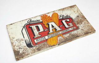 Vintage Double Sided Pfister Associated Growers Pag Advertising Sign