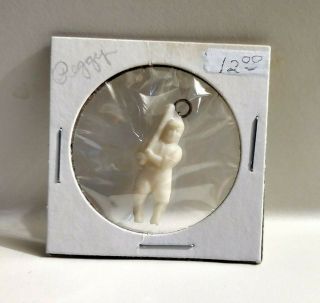 Vintage Cracker Jack Style Baseball Player Plastic Figure Babe Ruth Toy Japan
