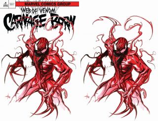 Web Of Venom Carnage Born 1 Gabrielle Dell Otto Igc Virgin Variant 2 Pack Set Nm