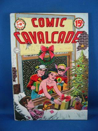Comic Cavalcade 9 (winter 1944,  Dc) Vf - Wonder Woman Flash Xmas