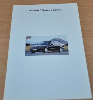 1993 Bmw 3 Series Saloons E36 Brochure Prospekt Eng Edition
