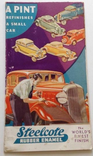 Vintage Paint Brochure 1935 Steelcote Rubber Enamel Advertising St Louis Mo Usa
