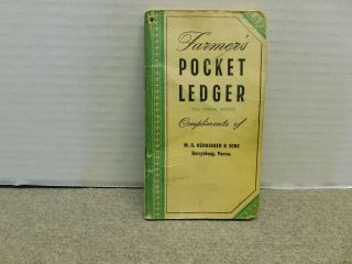John Deere Farmers Pocket Ledger 1958 - 1959 92 Nd.  Edition