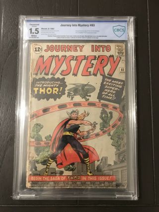 Journey Into Mystery 83 1st Appearance Of Thor Cbcs Cgc Graded 1.  5 W/ Notes