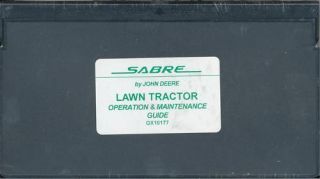 Sabre By John Deere Lawn Tractor Operation Guide Vhs