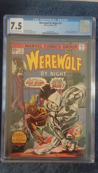Werewolf By Night 32 Cgc 7.  5 First Moon Knight 1975 Confirmed For Mcu