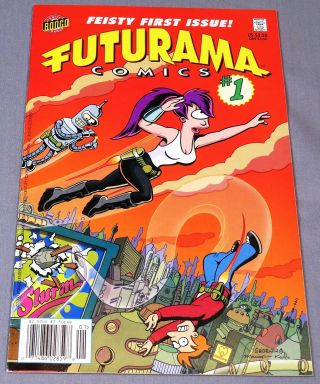 Futurama 1 (newstand Variant,  First Print) Vf/nm Bongo Comics 2000 Matt Groening