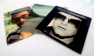 3 X Elton John Vinyl Lps Inc 