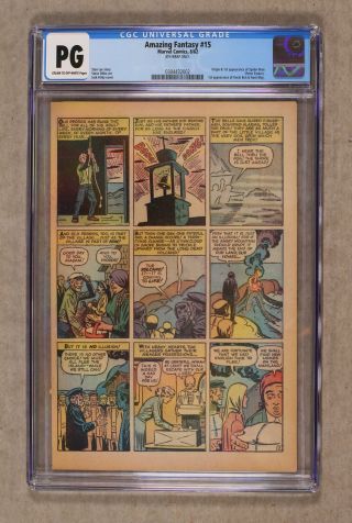 Fantasy (1962) 15 Cgc Pg 8th Wrap Only (centerfold) 0304432002