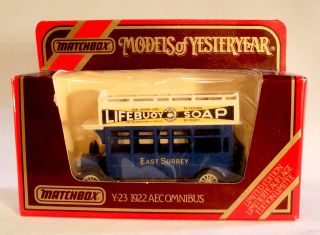 1922 Aec Omnibus Lifebuoy Soap Surrey Matchbox Models Of Yesteryear 1/43 1:43