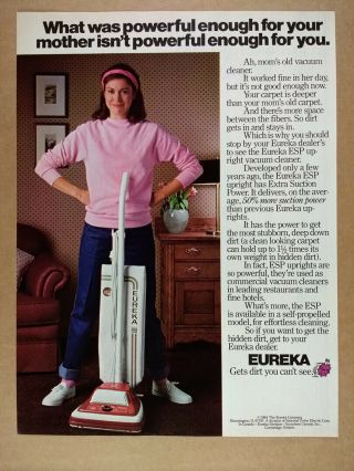 1984 Eureka Esp Vacuum Cleaner Vintage Print Ad