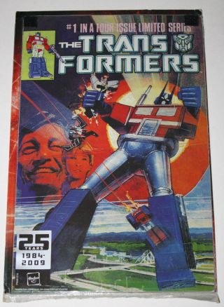 The Transformers 1 Comic Book 1st Appearance Optimus 25th Anniversary Reprint
