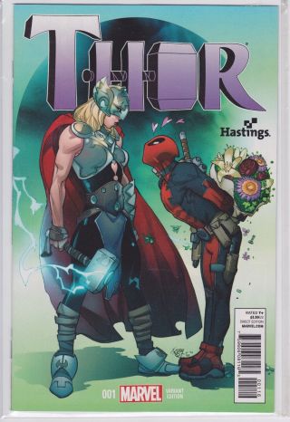 Thor 1 Rare Hastings Deadpool Pasqual Ferry Variant Never Opened Or Read