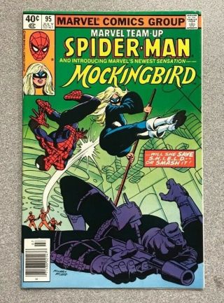 Marvel Team - Up 95 Spider - Man 1st Mockingbird Marvel Comics Bronze Age Rare L@@k
