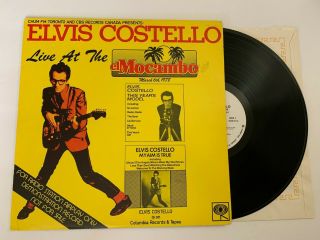 Rare Canada Promo 12 " Vinyl Elvis Costello Live At The El Mocambo Cbs Cdn 10