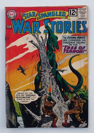 Star Spangled War Stories 104 1962 Dc Comic War That Time Forgot Dinosaur Story
