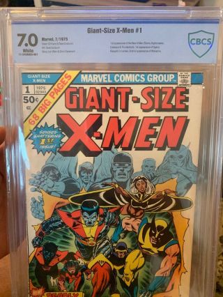 White Pages 7 Giant - Sized X - Men 1 Cbcs Comic First Nightcrawler Size Lk Cgc