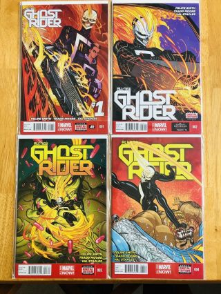 All Ghost Rider 1 - 4 - Bagged & Boarded Marvel - Felipe Smith