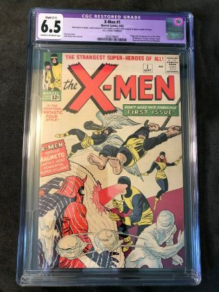 X - Men 1 (1963) Cgc 6.  5 1st Appearance Of X - Men & Magneto (slight Restoration)