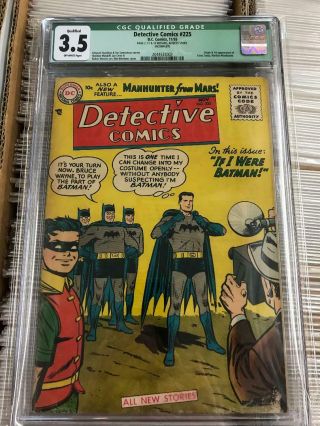 Detective Comics 225 Cgc 3.  5 Qualified Missing Pages 7,  11 And 12 Manhunter