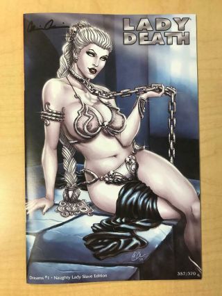Lady Death 1 Naughty Lady Slave Variant Cover By David Harrigan Slave Leia