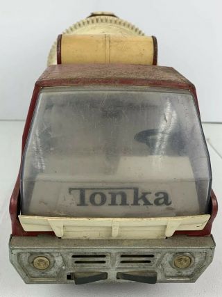 TONKA Truck Vintage Cement Mixer Classic Red Diacast Toy Mound Restore Project 5