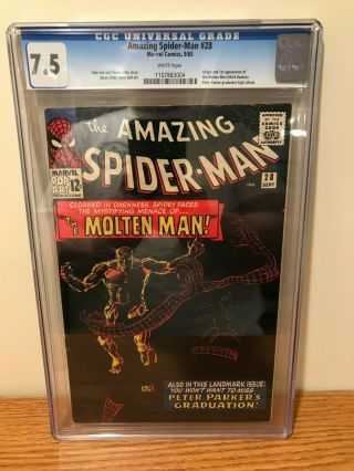Spider - Man 28 - Cgc 7.  5 (first Appearance Of Molten Man)