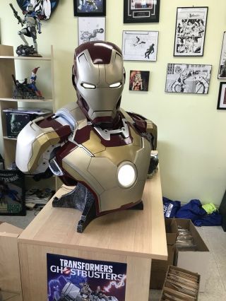 Iron Man Mark 42 Life Size Bust Sideshow Collectibles Statue Great DEAL 2
