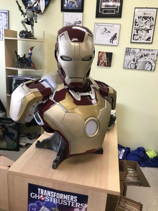 Iron Man Mark 42 Life Size Bust Sideshow Collectibles Statue Great DEAL 3