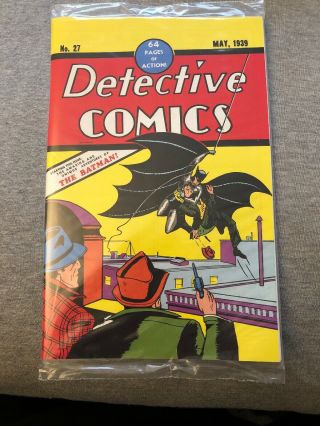 Batman Detective Comics No.  27 May 1939 Dc Authentic Loot Crate Reprint