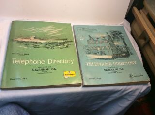 2 Savannah Ga Southern Bell Telephone Directories 1965 & 1962