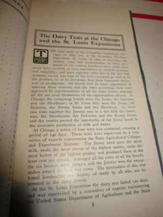 ANTIQUE ' THE JERSEY ' THE MOST ECONOMIC DAIRY COW BOOK 1893 - 1904 WORLD ' S FAIRS 4