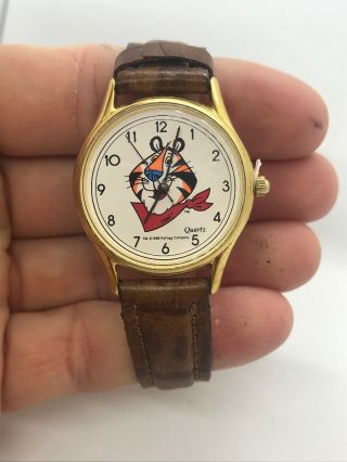 Tony The Tiger Watch,  Kellogg Co.  Advertising,  Leather Band Vintage