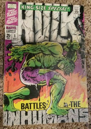 1968 Marvel Hulk King - Size Special Annual 1 The Inhumans Jim Steranko