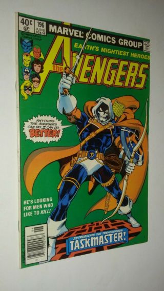 Avengers 195 & 196 Marvel Comic 1980 Cameo & First Appearance Of Taskmaster Key