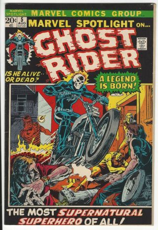 Marvel Spotlight 5 Nm - 9.  0 1st Appearance & Origin Of Ghost Rider Johnny Blaze