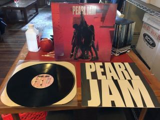 Pearl Jam - Ten Lp 1991 1st Pressing Epic Records Rock Vinyl