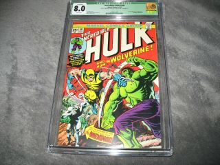 Incredible Hulk 181 (1974) Cgc Qualified 8.  0/1st Full Appearance Of Wolverine