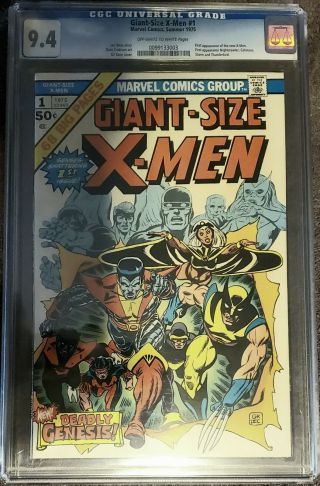 1975 Giant - Size X - Men 1 Cgc 9.  4 1st Storm Colossus Nightcrawler 2nd Wolverine